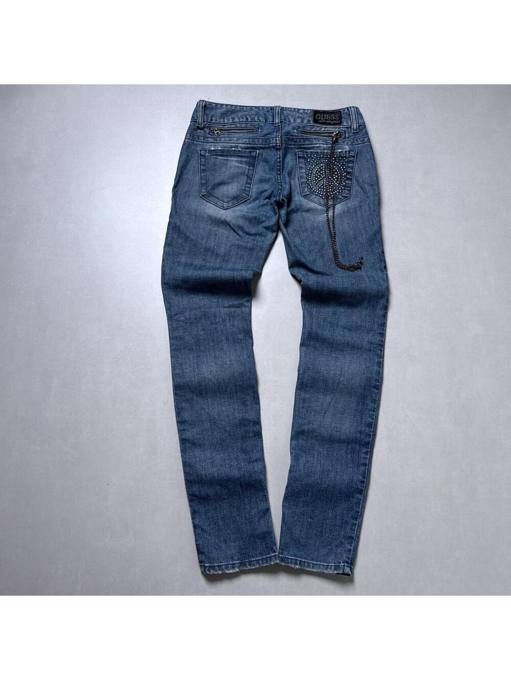 Y2K Guess blue denim grunge 00s skinny jeans